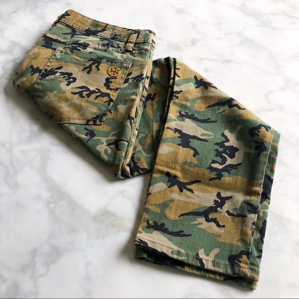 Tory Burch Camo Cropped Jeans